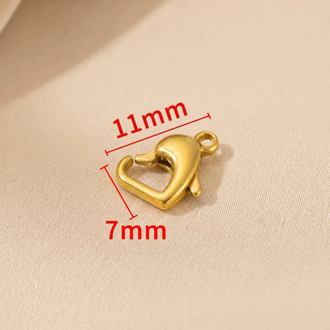 2 Stück 316L Edelstahl Herzverschluss-Karabinerhaken Verbinder für DIY handgefertigte Armbänder Schmuckherstellung Zubehör – Detail 6