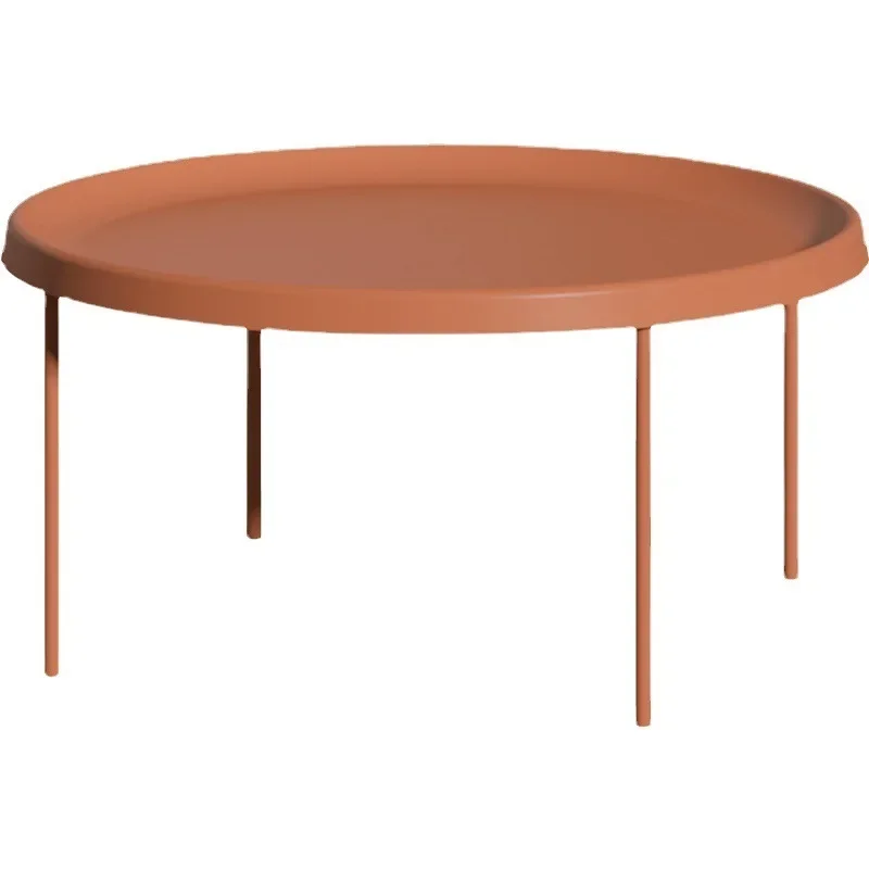 

Nordic living room wrought iron coffee table small apartment round table modern simple Japanese Internet celebrity creative