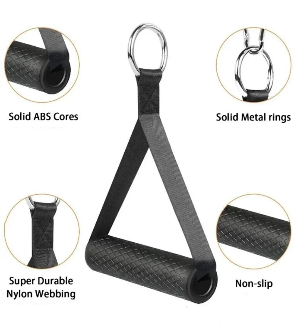 Gym Resistance Bands Handles Anti-slip Grip Strong Nylon Webbing Fitness Heavy Duty Cable Machine Workout Equipment @1