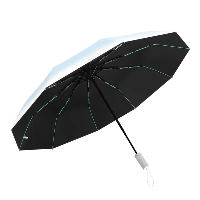 

24-Bone storm-resistant weather and rain parasol, female folding advanced heat-sensitive umbrella