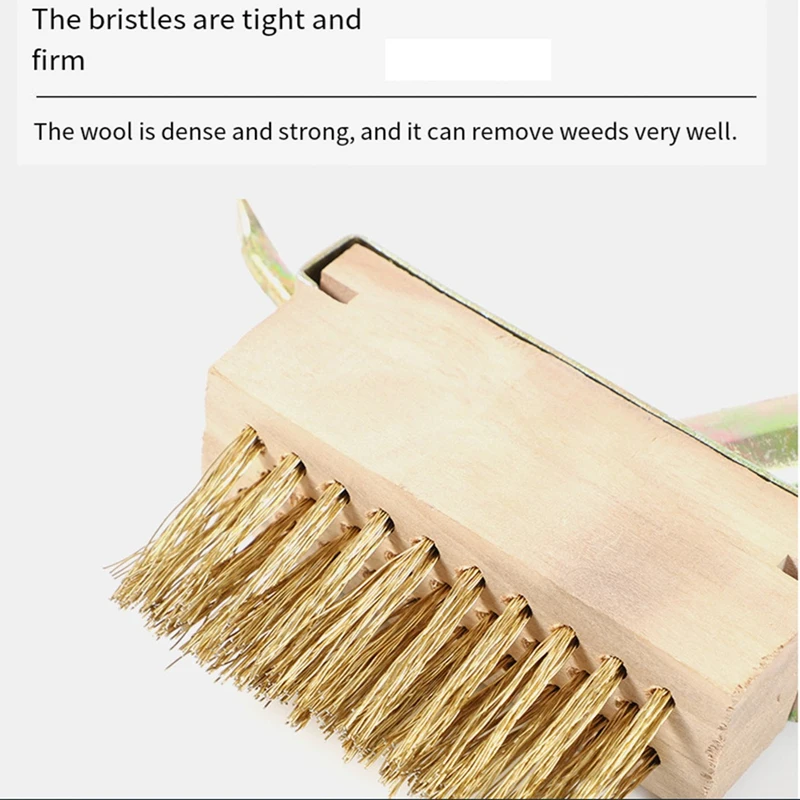 Weed Brush 60INCH Long Handle, Manual Crevice Weeding Brushes, Crack Weeder, For Cleaning Patio Block Walkway Driveway