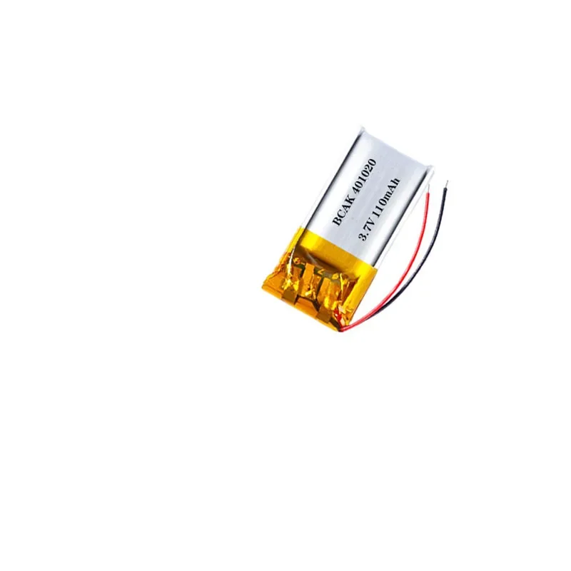 8PCS 401020 3.7V 110mAh 1C Discharge Polymer Lithium Battery for Bluetooth Headsets Recording Pens Small Toys Bluetooth Speakers