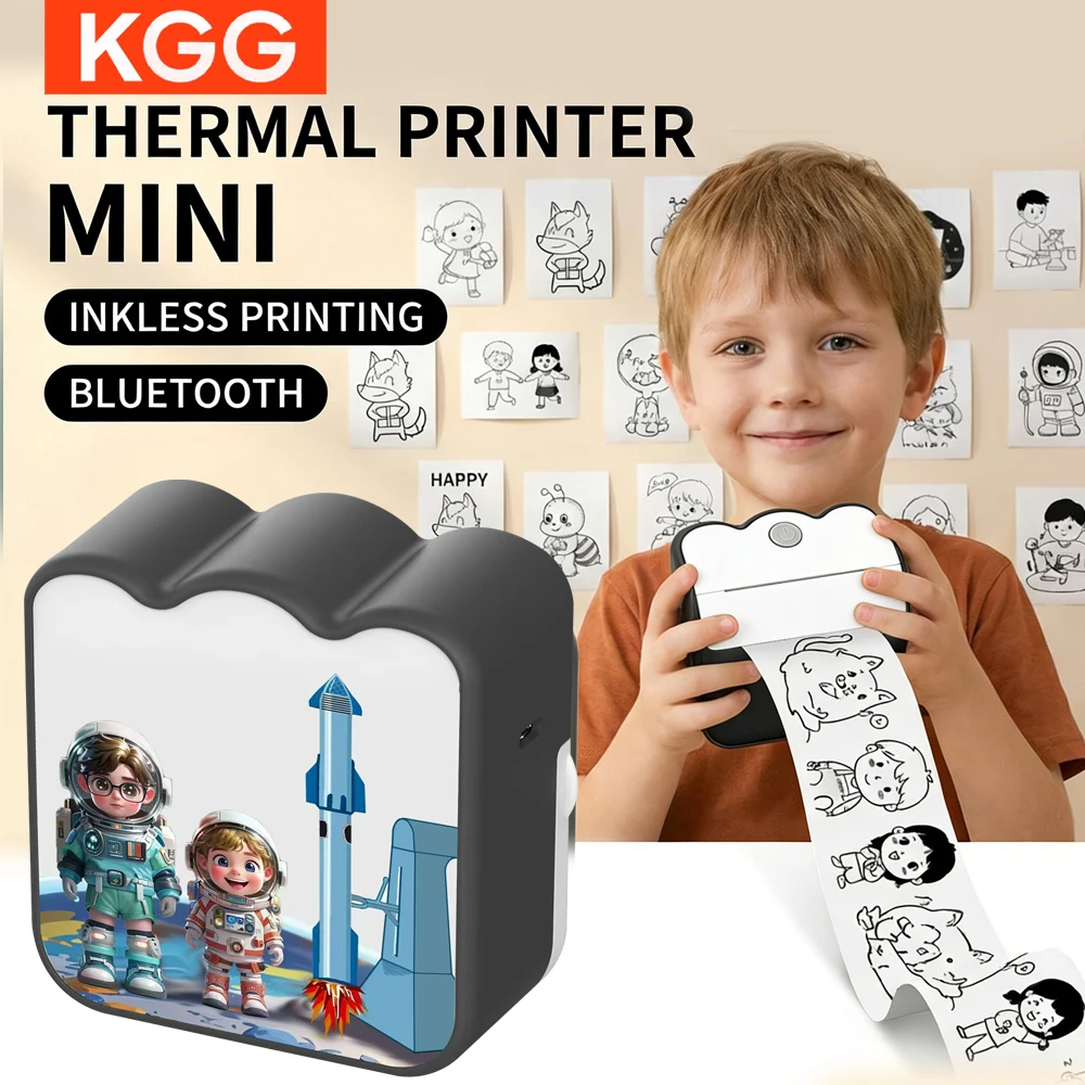 

Беспроводной портативный термопринтер для учебы и офиса: мгновенная печать ошибочных вопросов, этикеток, заметок. Мини-принтер для iOS и Android.