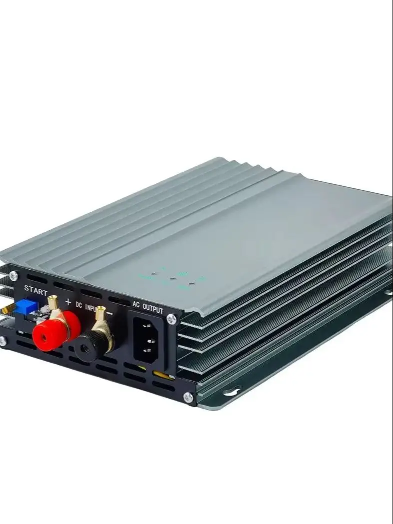EU-Lager Y&H 500W MPPT Netzgekoppelter Mikrowechselrichter Reine Sinuswelle 12V/24V DC zu 220V AC Solarwechselrichter, Kompatibel mit PV-Modulen & Batterieentladung, Einstellbarer Ausgang, Plug & Play
