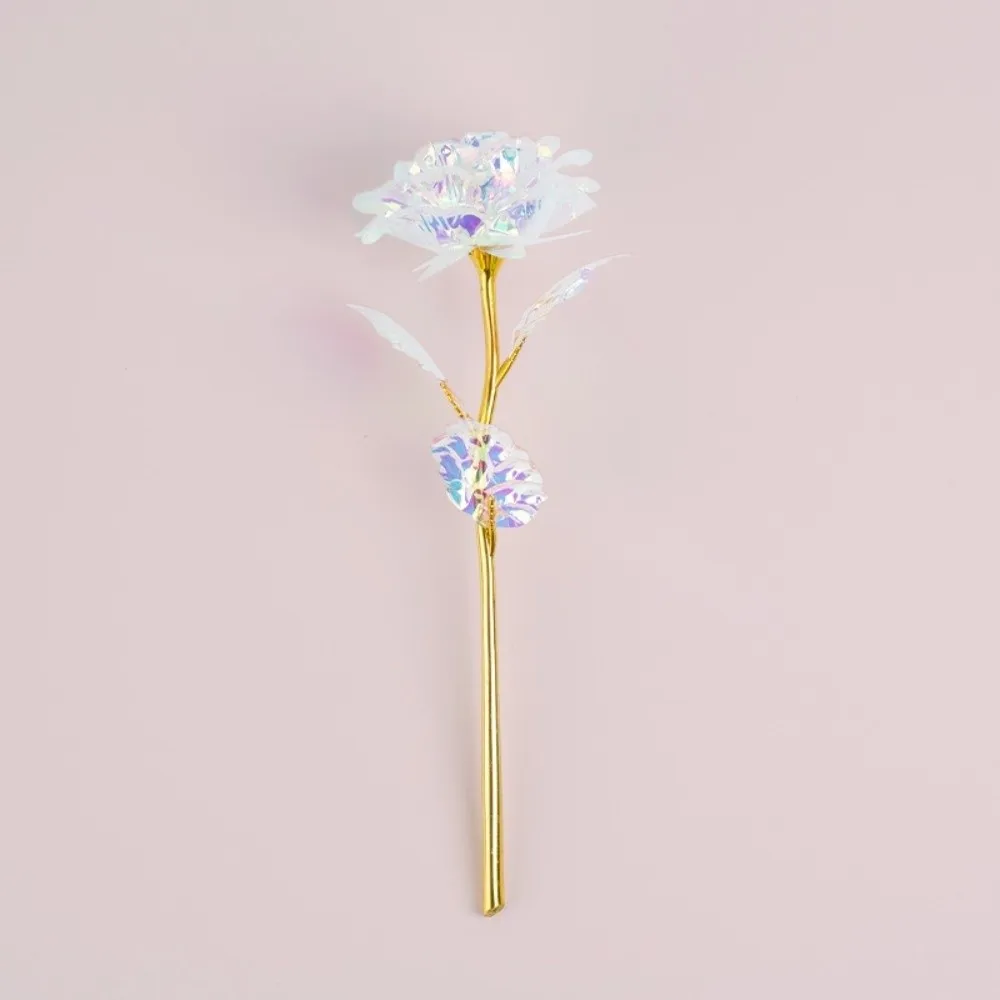 

Romantic Gold Foil Rose Flower Long Stem Colorful Artificial Rose Flower Foil Plated Rose Flower Gift Box Wedding Anniversary