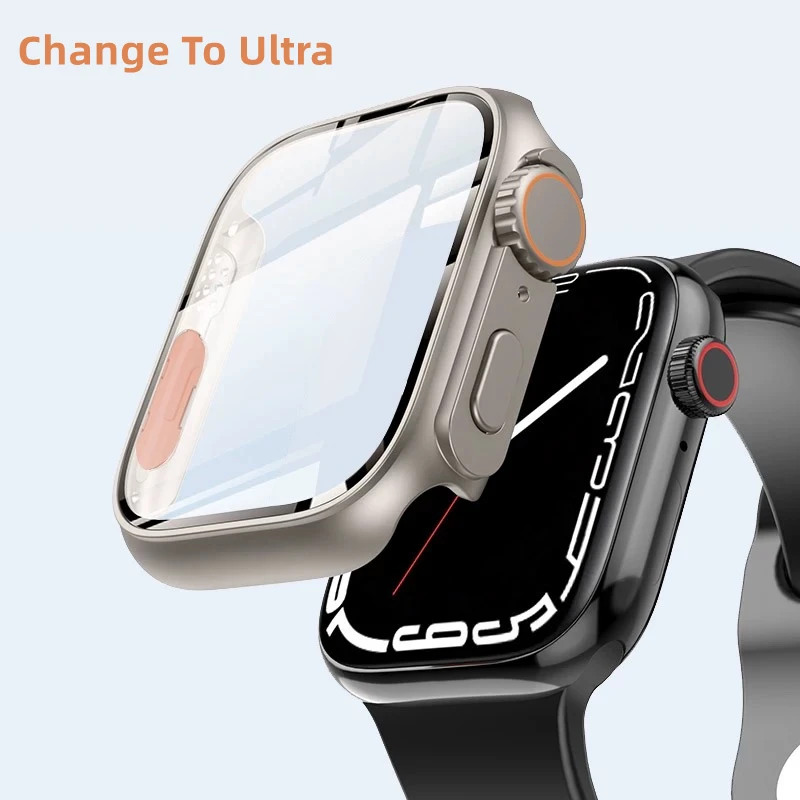 Szkło + etui do Apple Watch 46mm 44mm 45mm 41 40 38 42mm Osłona ekranu Zmień Ultra Bumper iWatch Series 10 9 8 7 SE 6 5