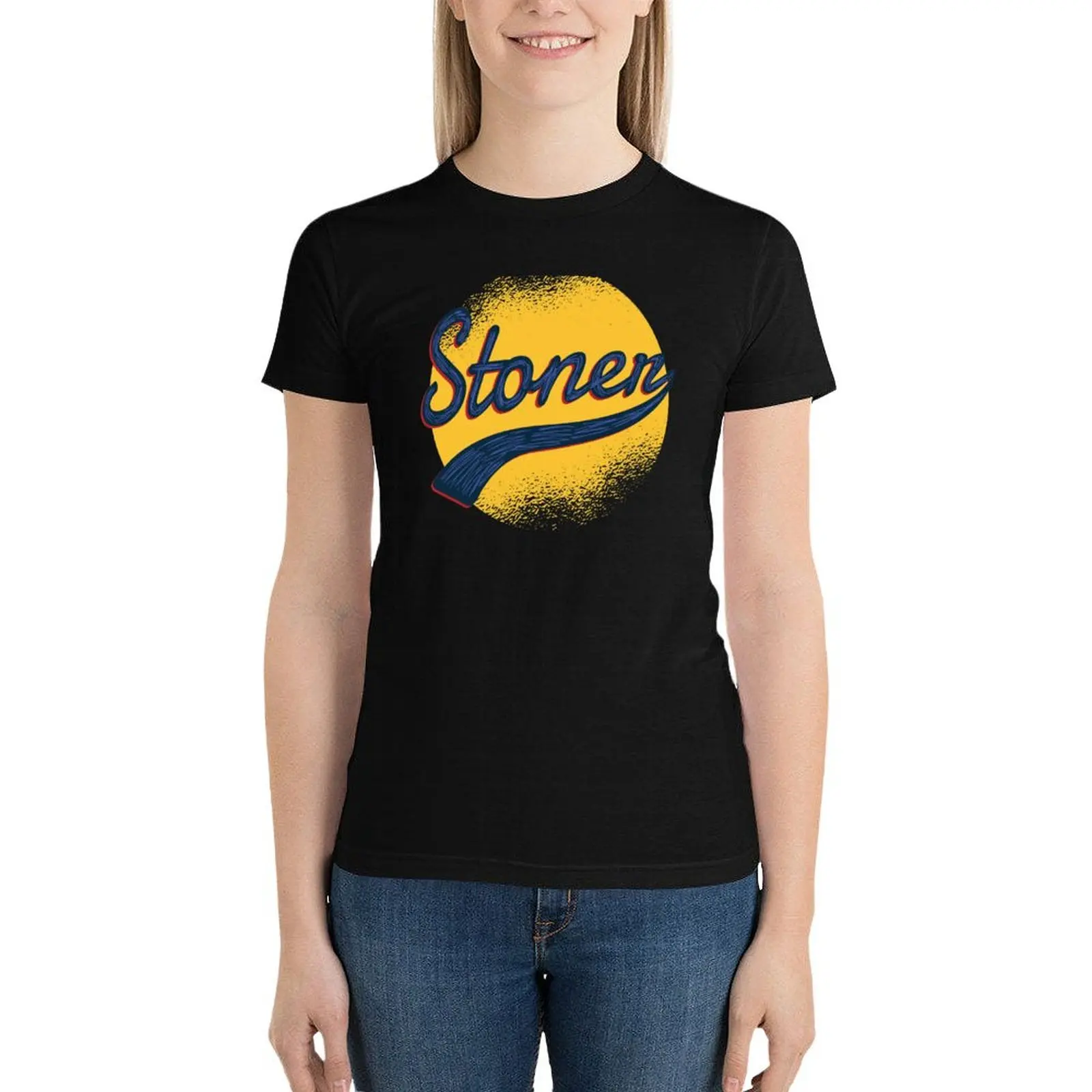 VINTAGE STONER T-Shirt anime clothes female plus size tops aesthetic clothes t-shirts for Women loose fit