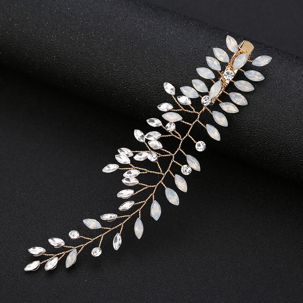 

Elegant Bridal Hair Accessories Lightweight Alloy Rhinestone Wedding Hairpiece Hairpin Bride Barrettes Durable Safe for Wedding