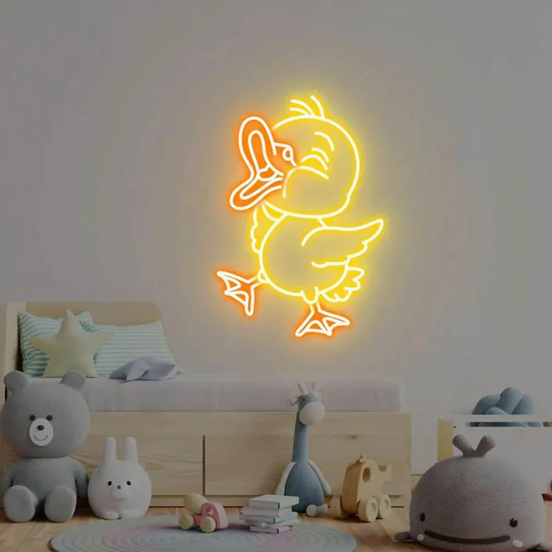 

Toys Duck Neon Sign Decor LED Light Birthday Party Kids Gift Shop Wall Art Kids Room Decoration Party Itaewon Class Neon Lightr