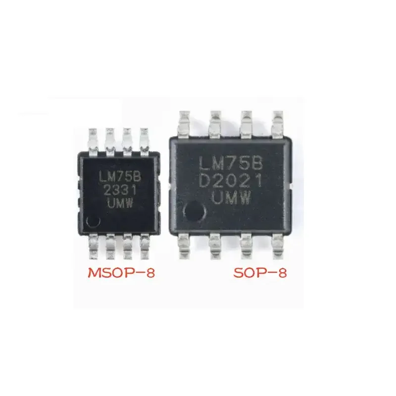 Nuevo 5 uds LM75B LM75BDP, SOP-8 sensor de temperatura Digital