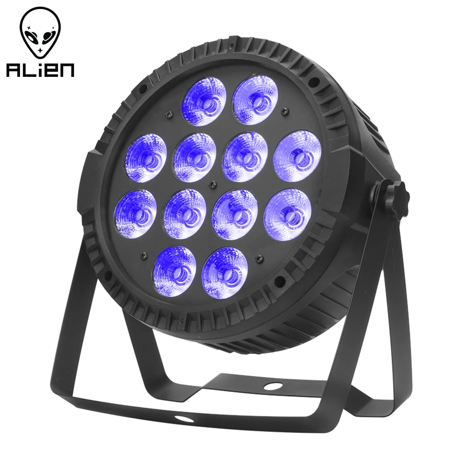 ALIEN 12 LED Par DMX 512 RGBW 4IN1 DJ Disco Party Stage Lighting Effect Bar Holiday Christmas Theater Wedding Wall Wash Lamp