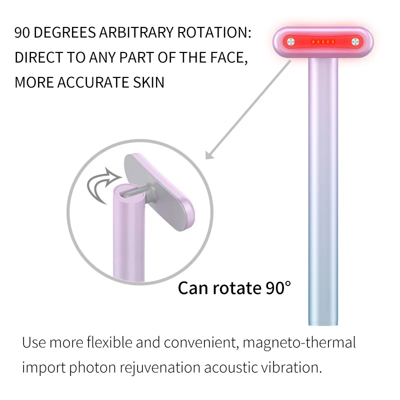 LED Mikros trom Augen massage gerät Heizung Vibration Gesichts Hals Augen massage gerät Anti-Aging-Falten Facelift ing Beauty-Gerät