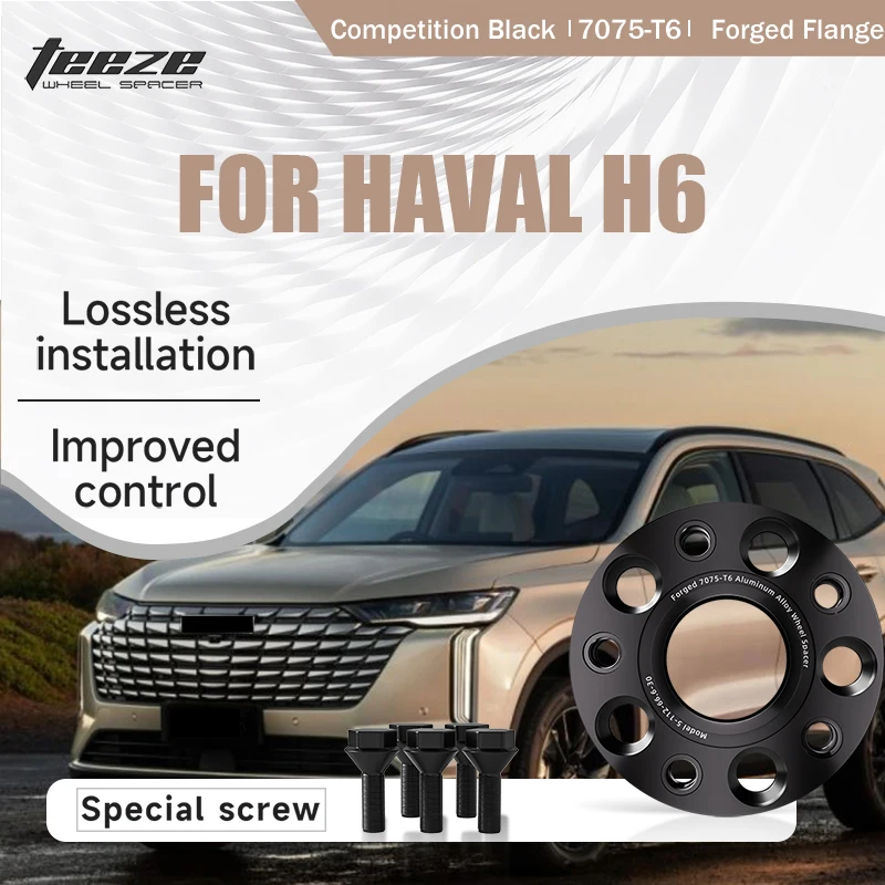 

Teeze 5x114,3 CB 66,6 мм M14x1,5 Ступица Centric Черная кованая прокладка колеса Для Haval H6 Фланцевая пластина 15/20/25/30 мм