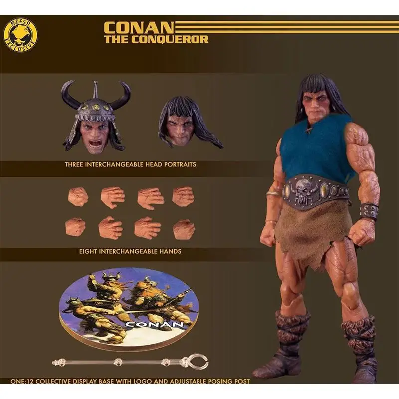 MEZCO-modelo de colección de acción de Anime, ONE:12, Conan, Conan & Booster, Original, entrega rápida en Stock