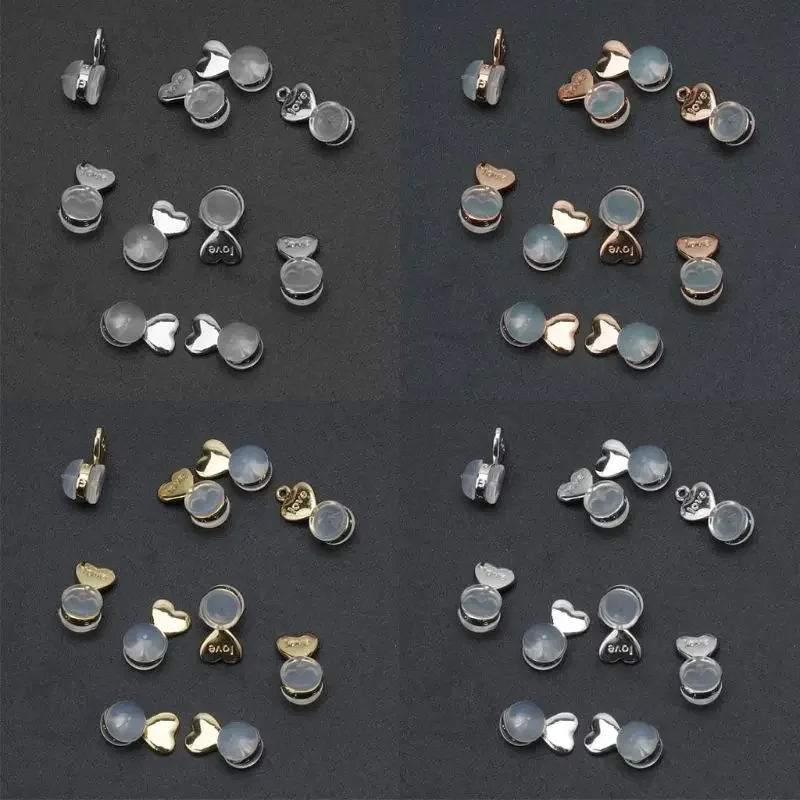 10Pcs Heart Love Earring Lifters Earring Lifts Backs Adjustable Earring Ear Support