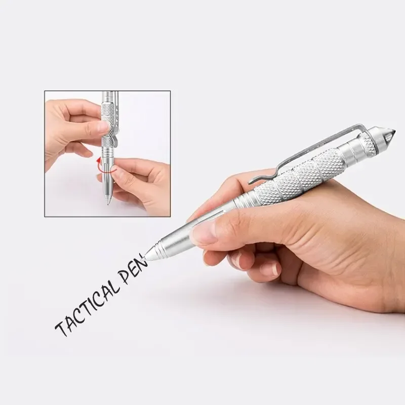 Stylo DulPen multifonctionnel en aluminium de haute qualité, anti-dérapant, portable, autodéfense, brise-vitre en acier, outil de survie