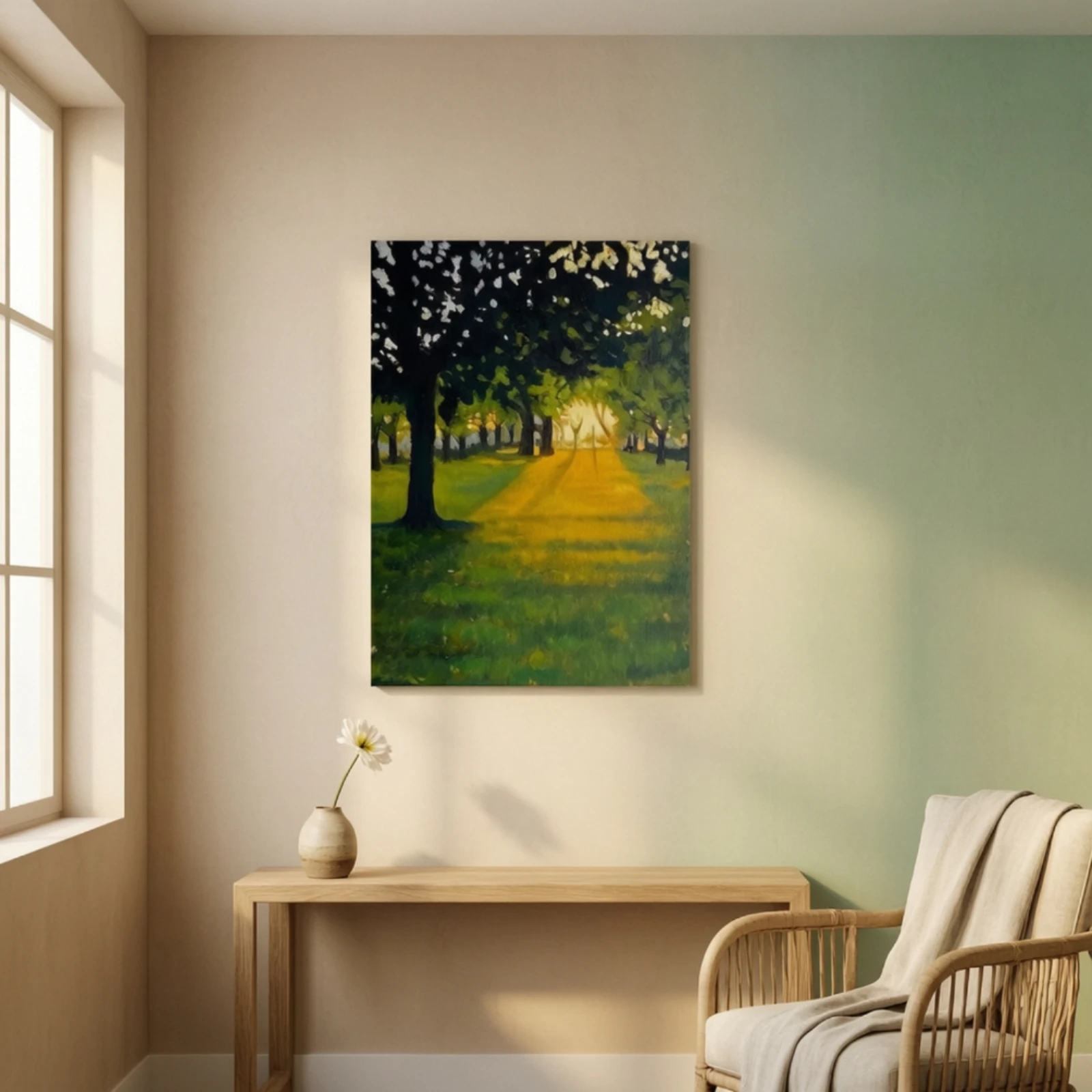 Framed Canvas Painting Modern Framed Canvas Wall Art Wall Painting Horizontal Artwork Gallery-Style for Living Room, Bedroom