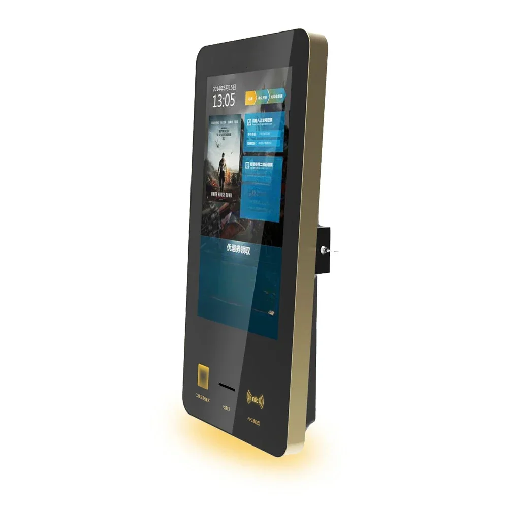 Monitor stand kiosk check-in hotel wall-mounted 32-inch touch screen ticket vending machine