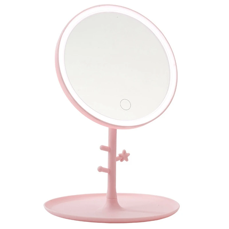 USB Charging Led Makeup Mirror Desk Lamp Make-Up Mirror Desk Make-Up Mirror Girl Portable Makeup Mirror