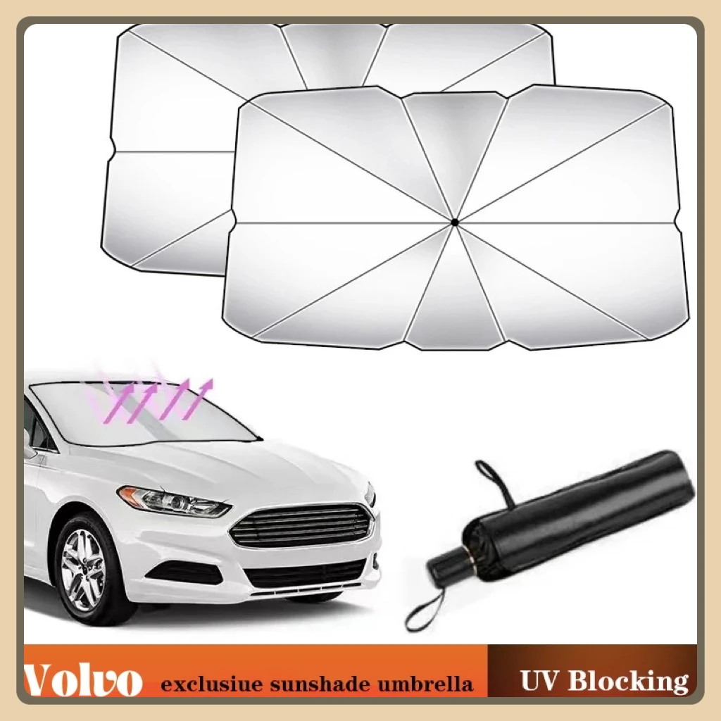 

Car Windshield Sunshade For Volvo Umbrella Folding Front Parasol Umbrella Type Sun Shade XC60 XC90 S60 V40 V50 V60 XC40 V70
