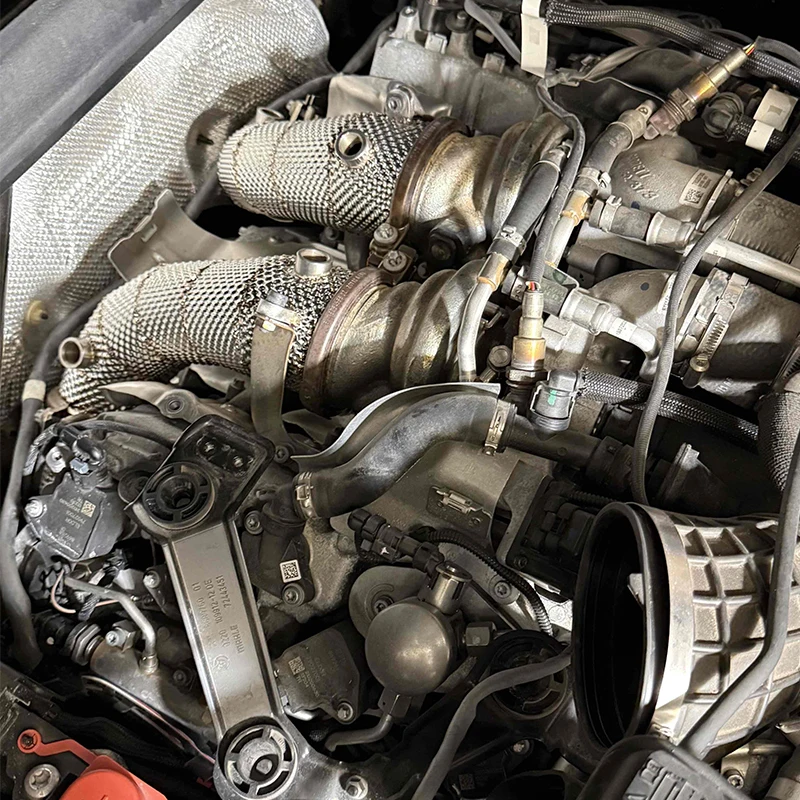 Rytan 304 Edelstahl Valvetronic Flow Gerade Auspuffrohre Downpipe Auspuffanlage für BMW M5 F90 4.4T Leistungs-Upgrade – Detail 9