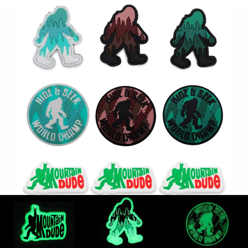 

Forest Savage Night Light Morale Badge Patch PVC Hook and Loop Patches Armband Backpack Patch Outdoor Adventure Patch