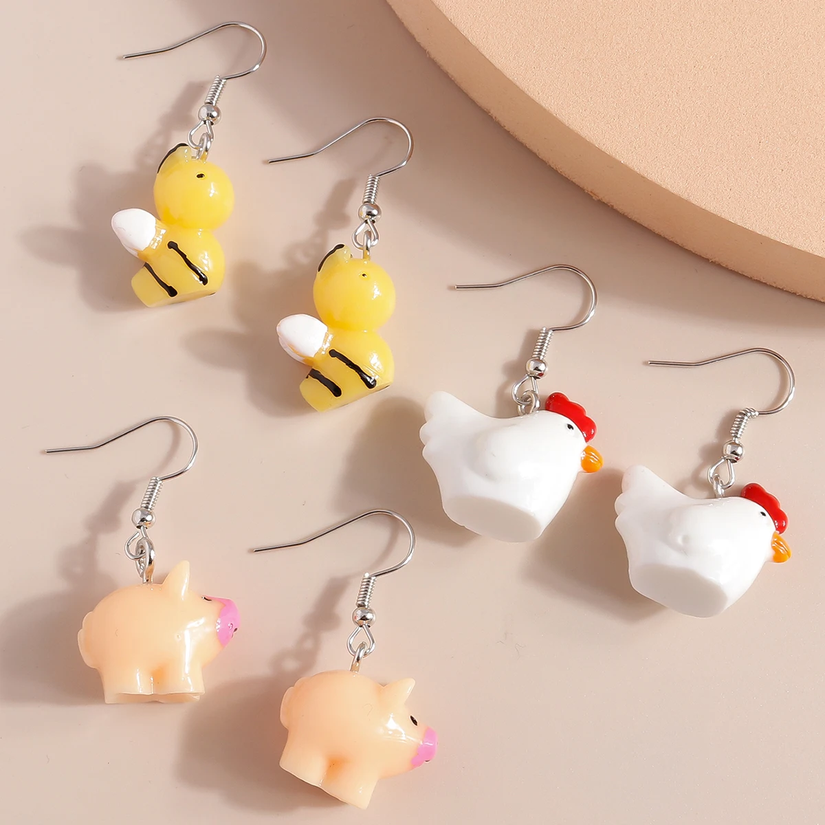 Aihua Cartoon Wolke Ente Ohrringe Set 3D Tier Niedlichen Schmetterling Bär Baumeln Ohrringe für Frauen Mädchen Kinder Trendy Schmuck Geschenke – Detail 15