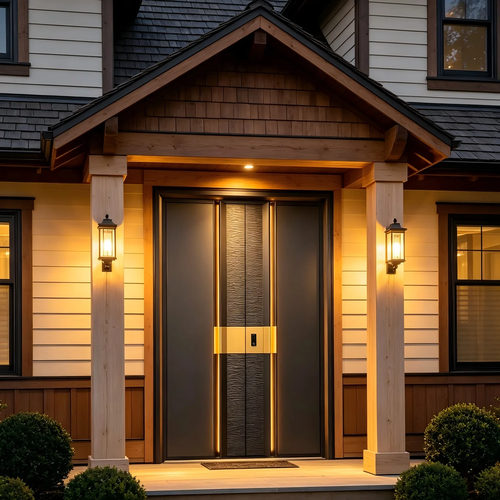 Latest Design Quartz Color Frosted Aluminum Alloy Entrance Door Anti Theft Hinged Doors Bulletproof Heavy Duty Residential Doors