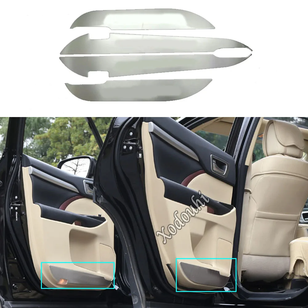 

Car Inner Door Protective Styling Cover Anti-Kick Board Sticker Trim Frame For Toyota Highlander 2015 2016 2017 2018 2019 2020