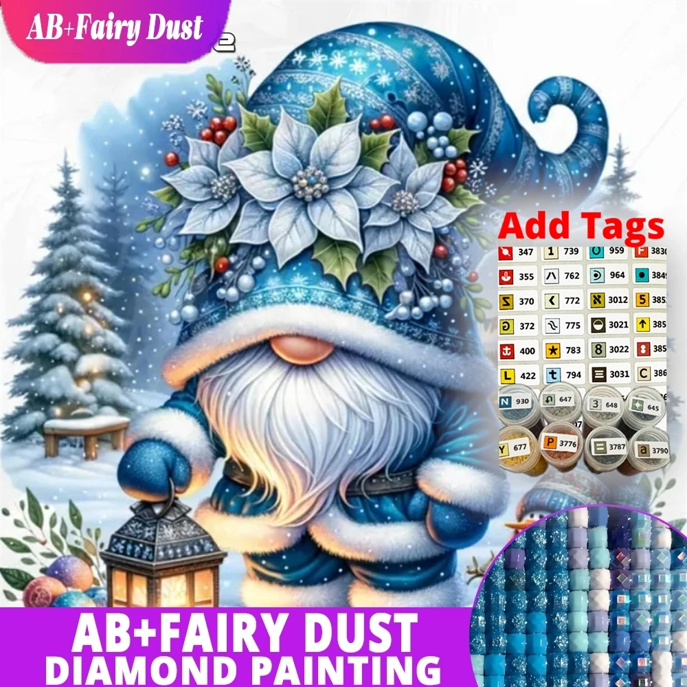 

AB сказочная пыль алмазная живопись карлик портрет DIY акриловые принадлежности для рукоделия дом снеговика мозаика зимний пейзаж рождественские подарки