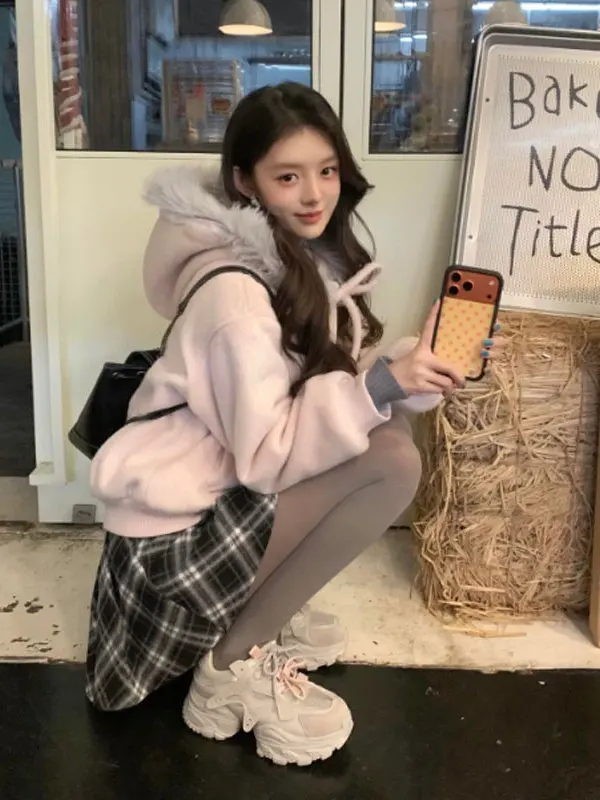 

Unique ort Loose Thiened Hooded Jaet Vintage Sle Button Design Women's Faion Winter Coat Warm Comfortable Casual Wear