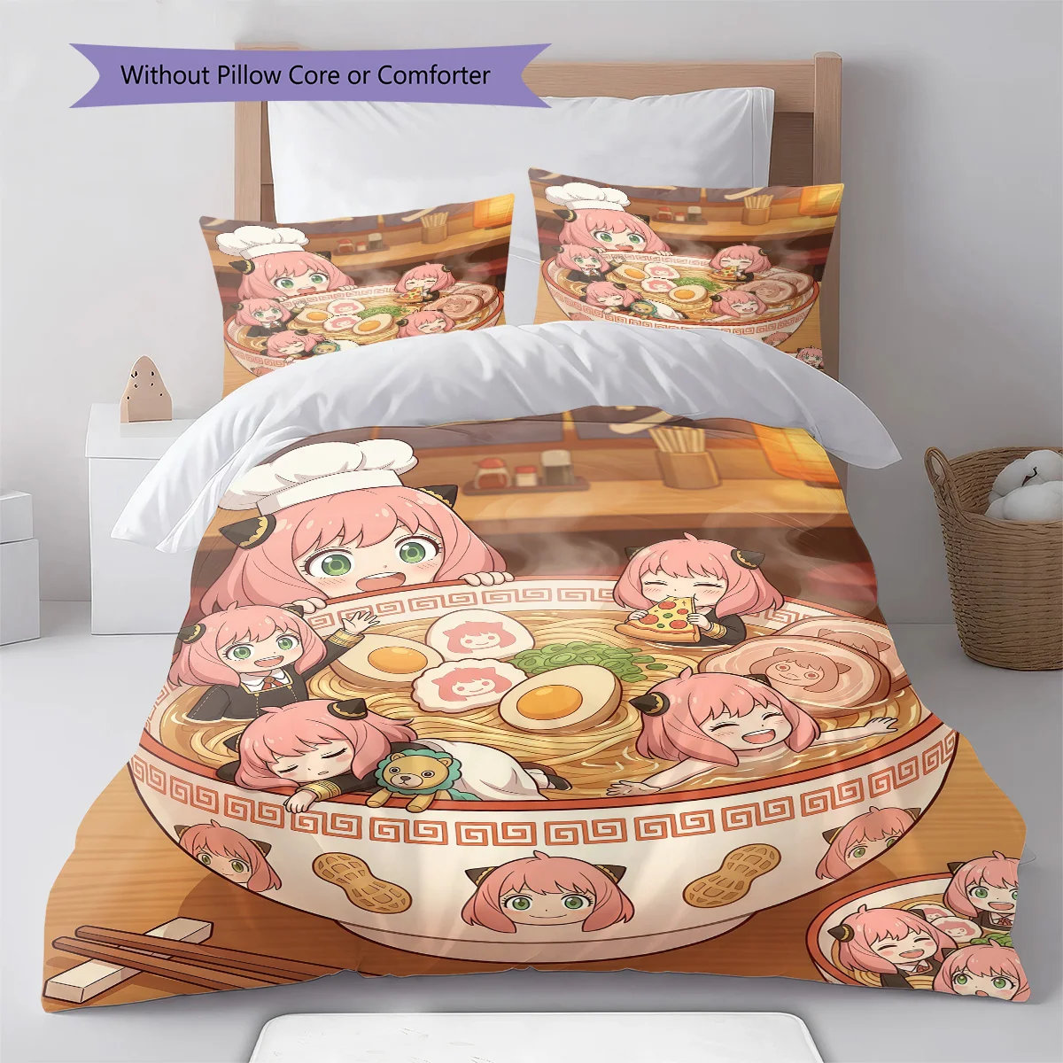 Anya Duvet Cover Soft Bedding Set Quilt Cover Comforter Cover Bedroom Home Decor Anime Theme -QJY
