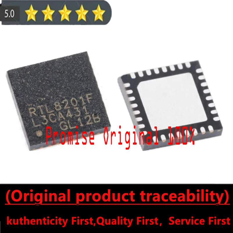 

Promise to original 100% RTL8201F-VB-CG packaging QFN-32 network card communication chip Ethernet transceiver