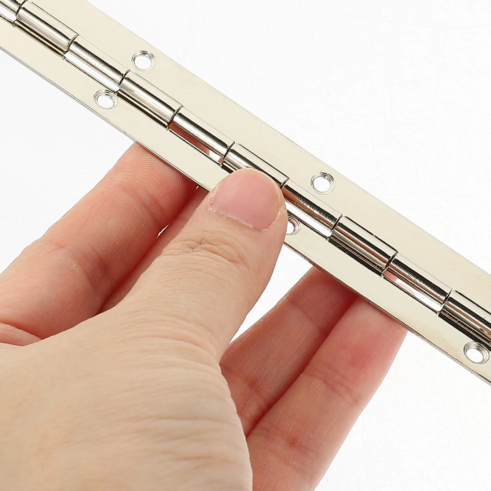 

5Pcs Continuous Iron Piano Hinge Nickel Plated Rust Resistant Heavy Duty 180 Degree Cabinet Door Jewerly Box Hinges