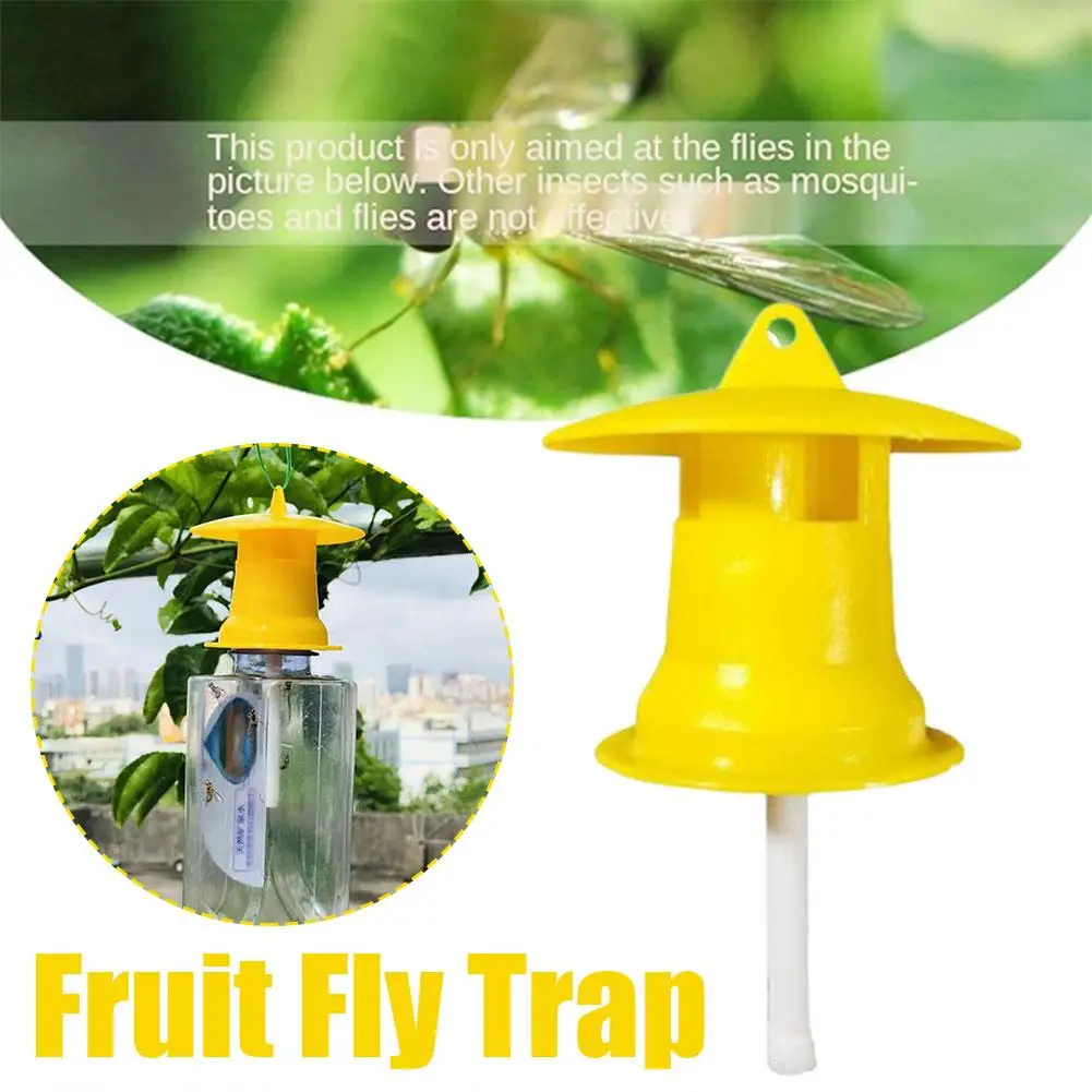 Plástico amarelo Drosophila Trap, Fruit Fly Killer, Catcher Pest Insect Control, Home Farm Orchard, Atacado I4D0, 1pc