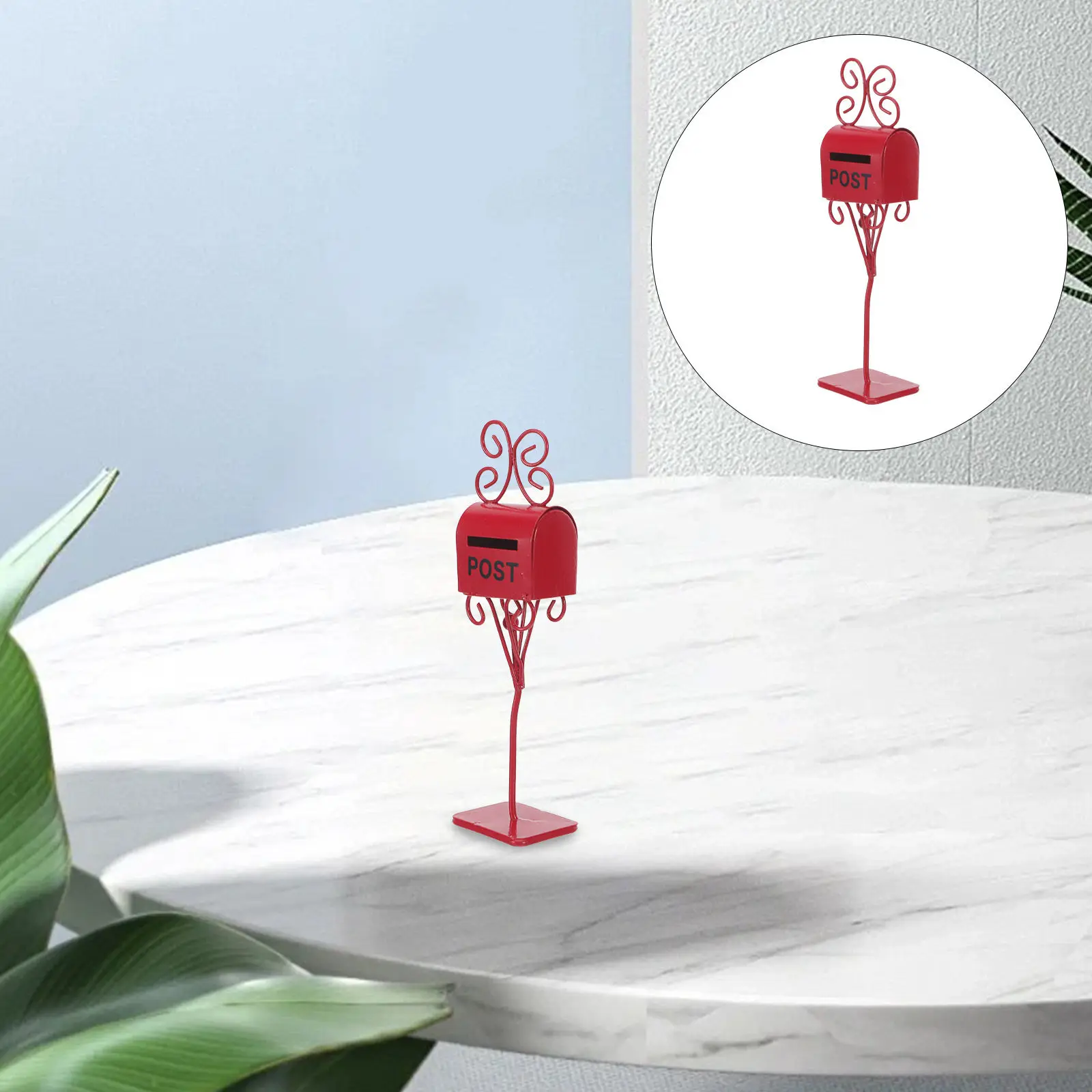 

Миниатюрный почтовый ящик в ретро-стиле, металлический, для кукольного домика, декорации для миниатюрных сцен, детского игрового домика, сада, поделок, красный