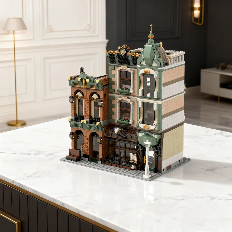 

2904pcs MOC Town Square Commercial Modular Streetscape Model Building Blocks Construction Toys Christmas Gifts Brick Kids Idea