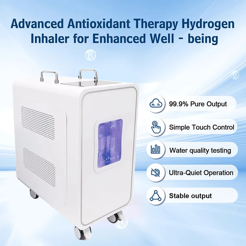 آلة استنشاق الهيدروجين 3000 مللي مُكثّف أوكسجين رعاية منزلية مولد مياه الهيدروجين الجزيئي H2 O2 جهاز استنشاق يعمل بالغاز 2 مخرج