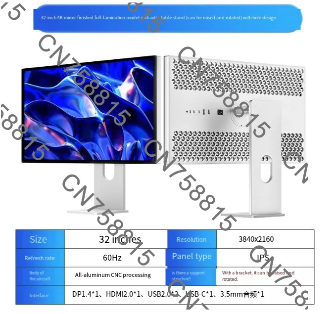 2 Inch 4K Mirror Full Fit LED Monitor 4K Resolution For Kuycon Laptop External Monitor