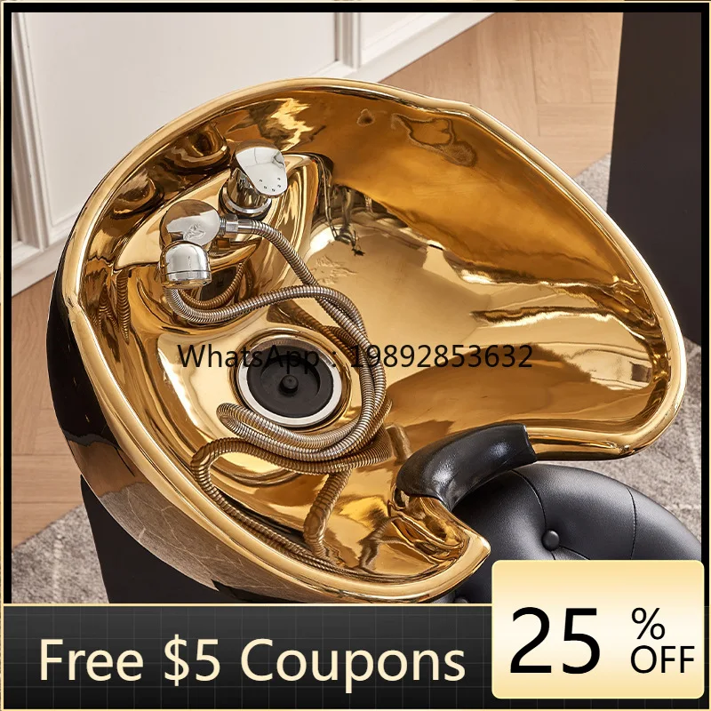 

YFY High-End Men's Retro Oil Head Hairdressing Haircut Lifting Reclining Shaving Trimming Chair