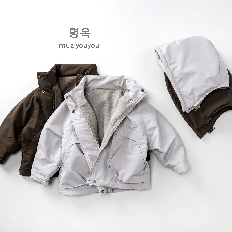 2026 Bellbell Winter Infant Babys Boys Hooded Jackets Windbreaker Outerwear Coats for Children Boys Casual Warm Kids Boys Coats