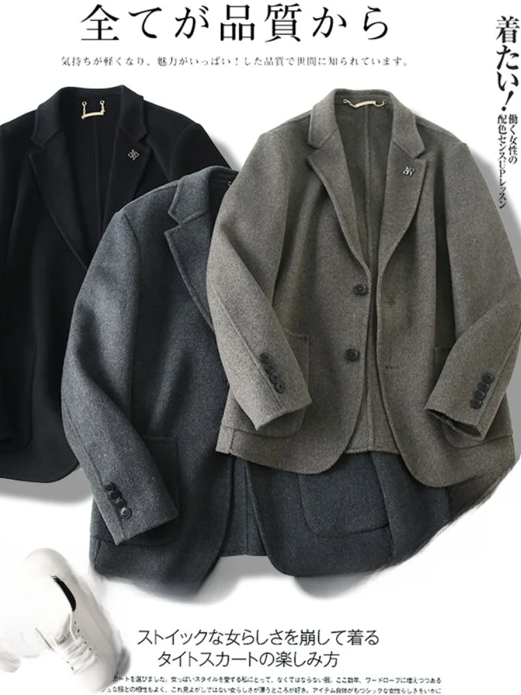 

Элитный шерстяной мужской деловой повседневный пиджак двусторонний, легкий, роскошный, весенний, модный, с прямым подолом