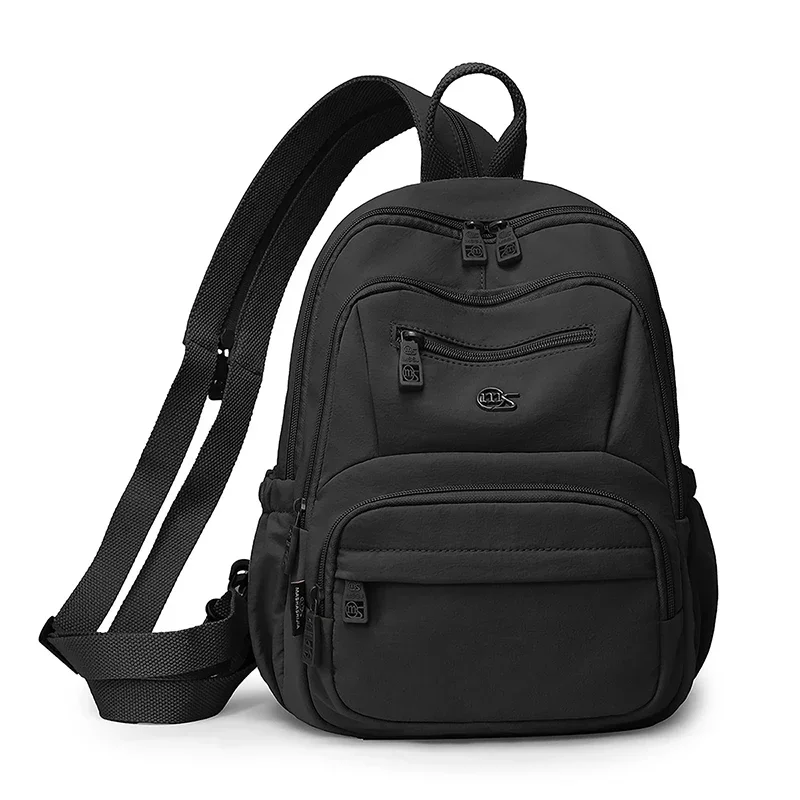 Large Capacity Nylon Backpack Women's Commuter Travel Casual Bag Soft Handle Zipper Closure Korean Style Bag