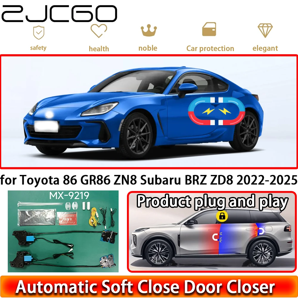 

ZJCGO for Toyota 86 GR86 ZN8 Subaru BRZ ZD8 2022-2025 Soft Close Door Kit Power Closing Latch System Auto Pull Door Easy Close