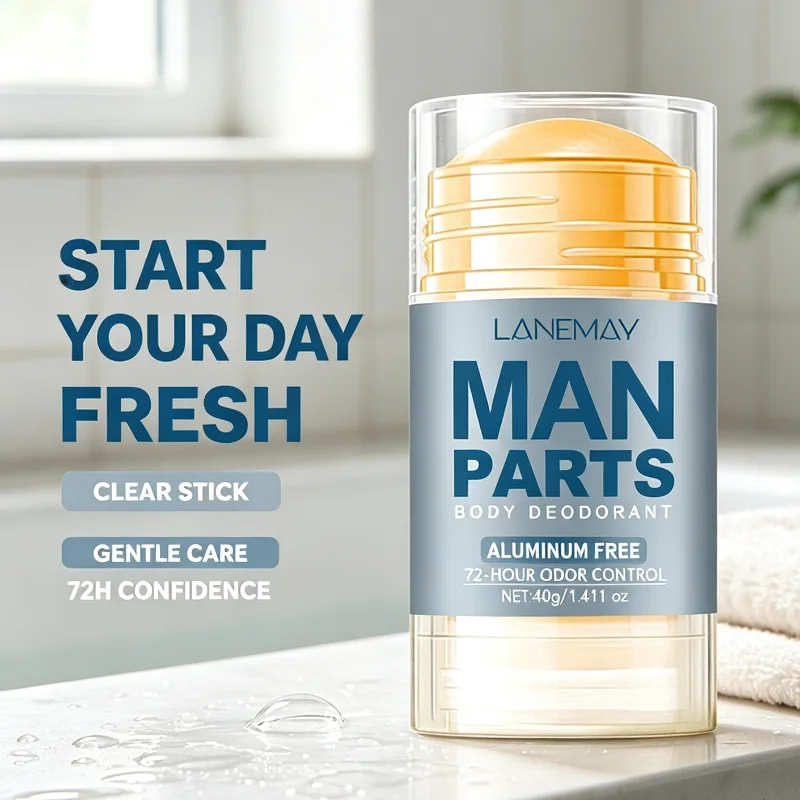 Men Mint Glycerin Deodorant Stick 40g Refreshing Mild LongLasting Odor Control Solid Twisting Stick Portable Outdoor Sports Balm