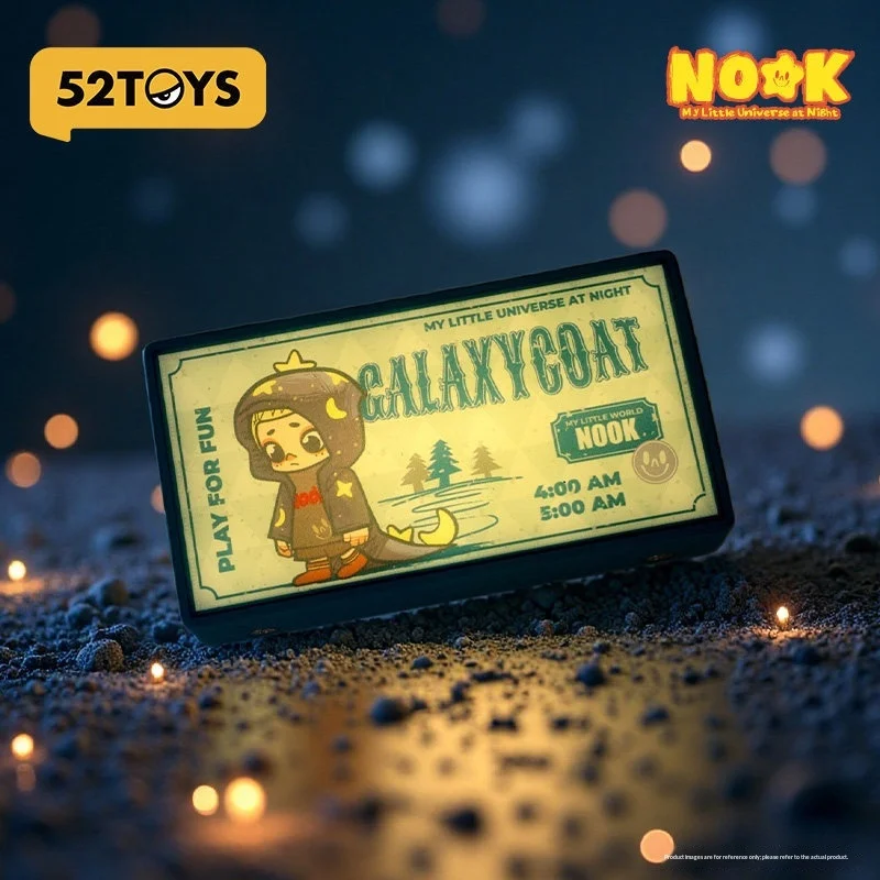 52TOYS NOOK My Little Universe At Night Series Light Badge Surprise Blind Box Magnetic Fridge Sticker Collectible Figure
