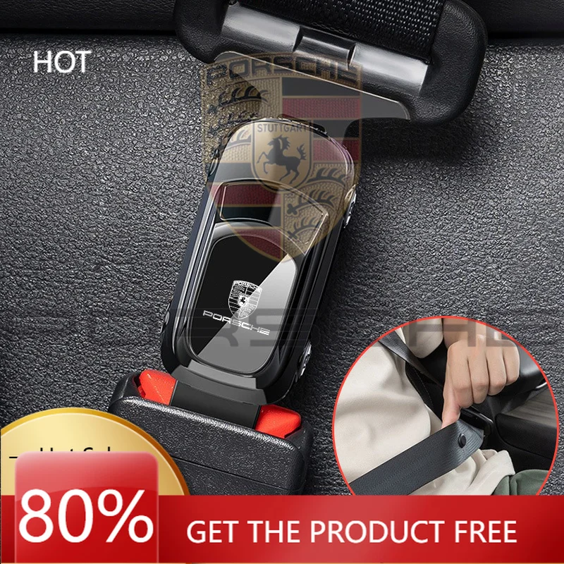 

Porsche Car Sticker Car Model Style Car Seat Belt Extension Buckle Seatbelt Clip Adjustable Extender For Porsche Macan Panamera