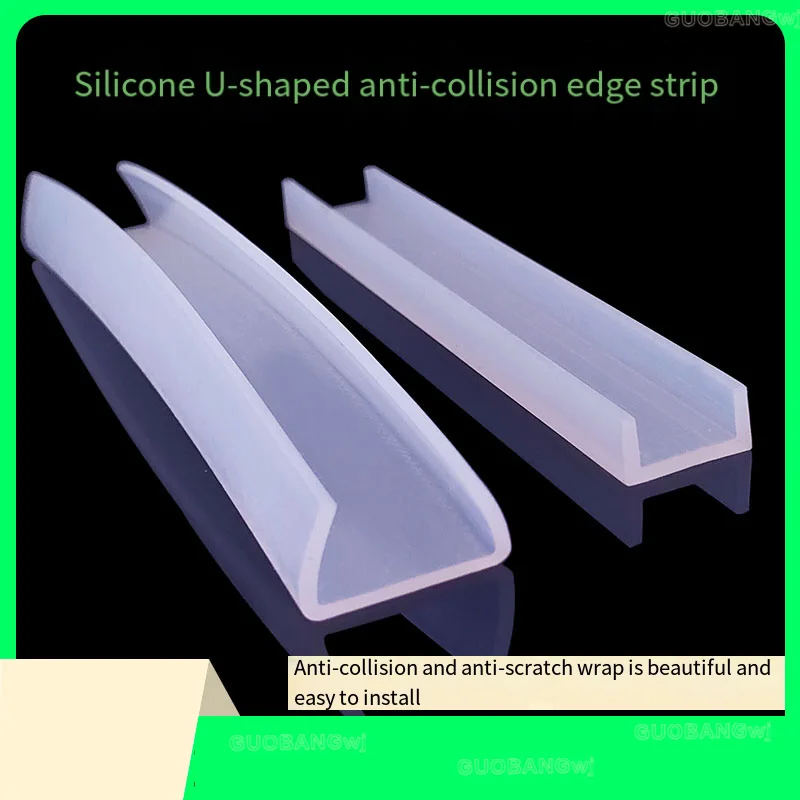 

Groove GU53-GU68 Rubber Edging Sealing Strip Transparent U Type Protector Shield Glass Metal PVC Plastic Cut-resistant Hand