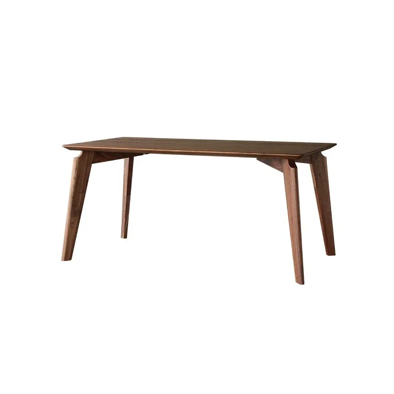 Nordic all solid wood black walnut living room dining table desk simple light luxury modern rectangular dining table