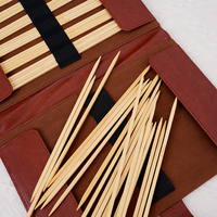 Light White Bamboo Hand-woven Tool Set 20CM Double-pointed Stick Knitting Needles Traditional Craft Knitting Tools